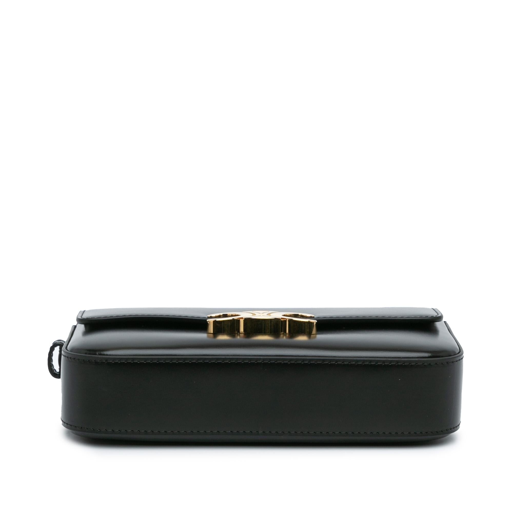 Celine Leather Triomphe Claude Shoulder Bag (SHG-JC7SHw)