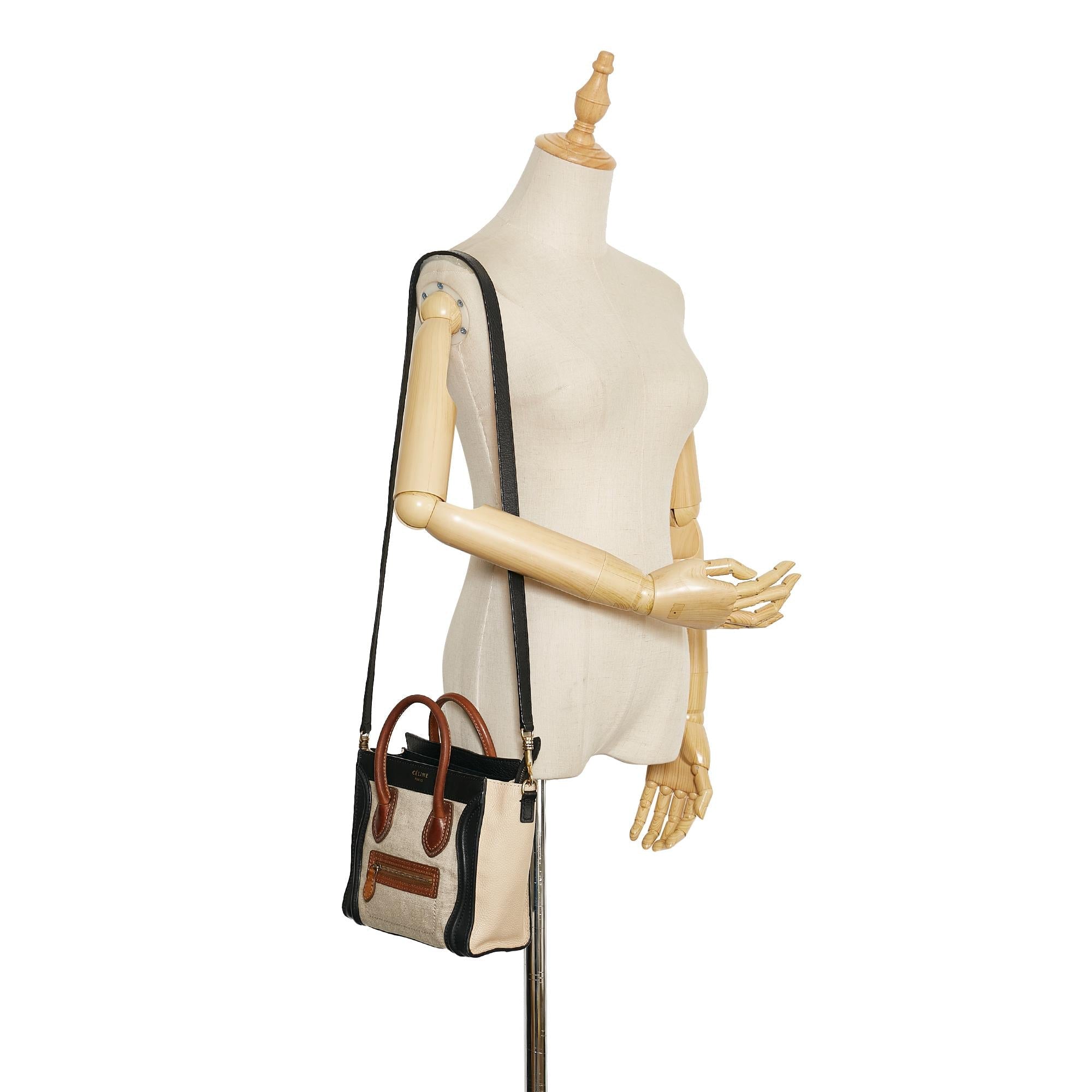 Celine Luggage Tote Tricolor Satchel (SHG-36810)