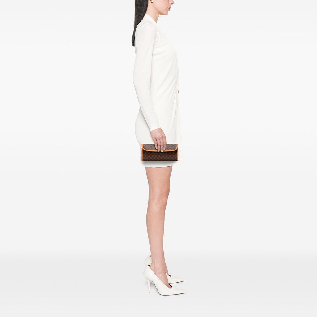 Celine Macadam Coated Canvas Clutch