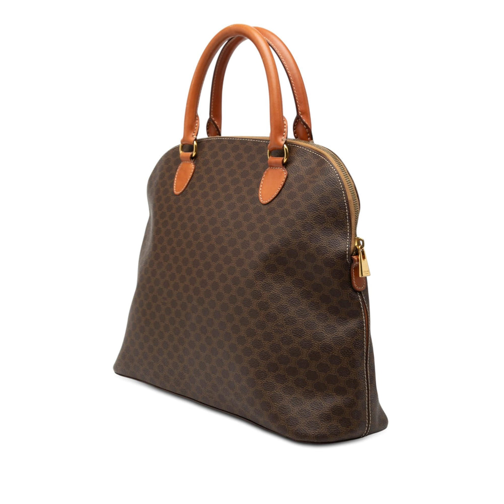 Celine Macadam Coated Canvas Dome Satchel