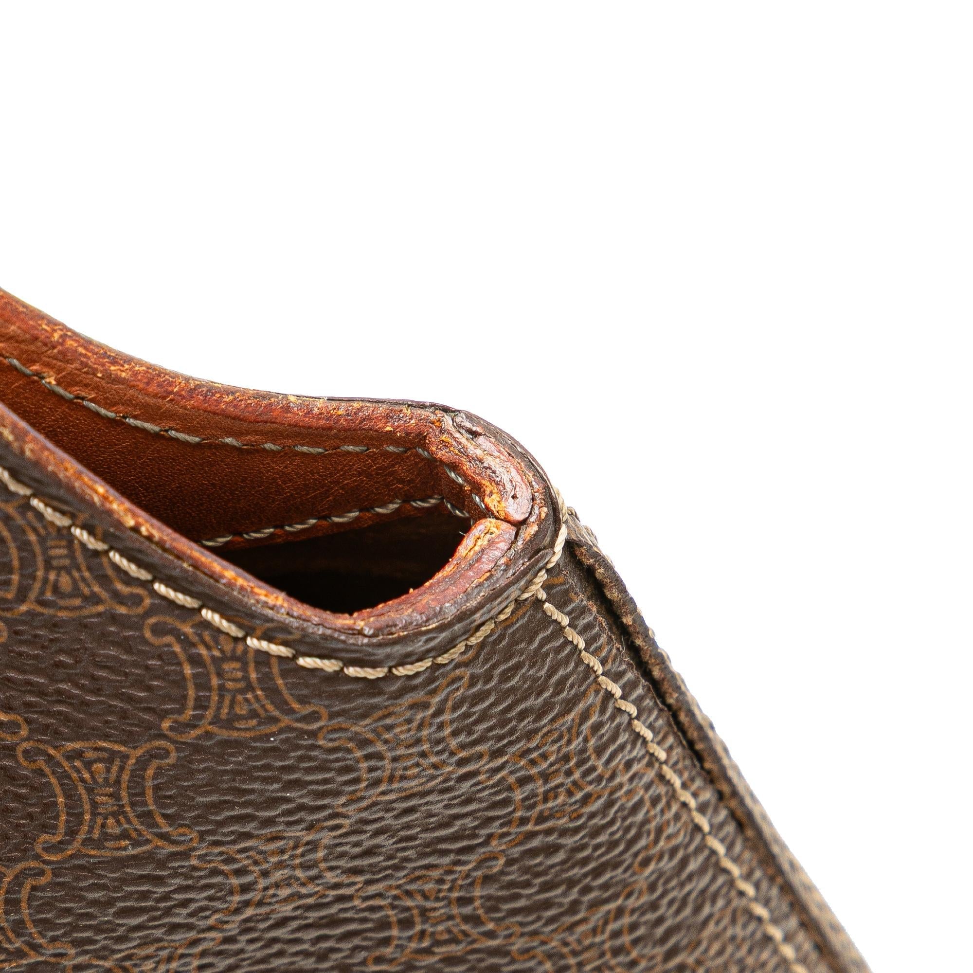 Celine Macadam Coated Canvas Shoulder Bag
