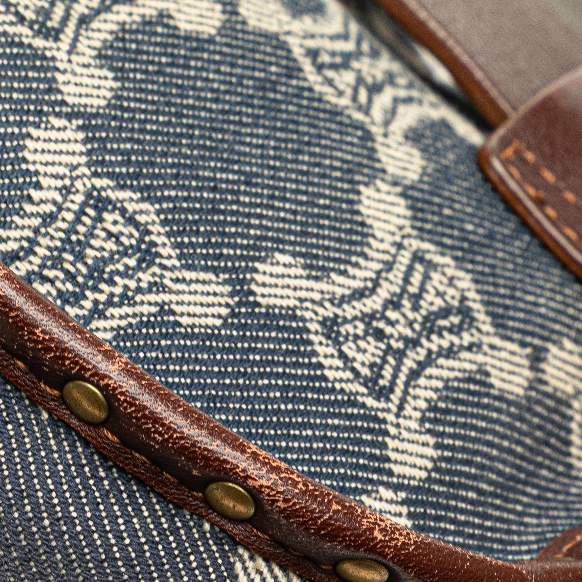 Celine Macadam Denim Double Pocket Belt Bag