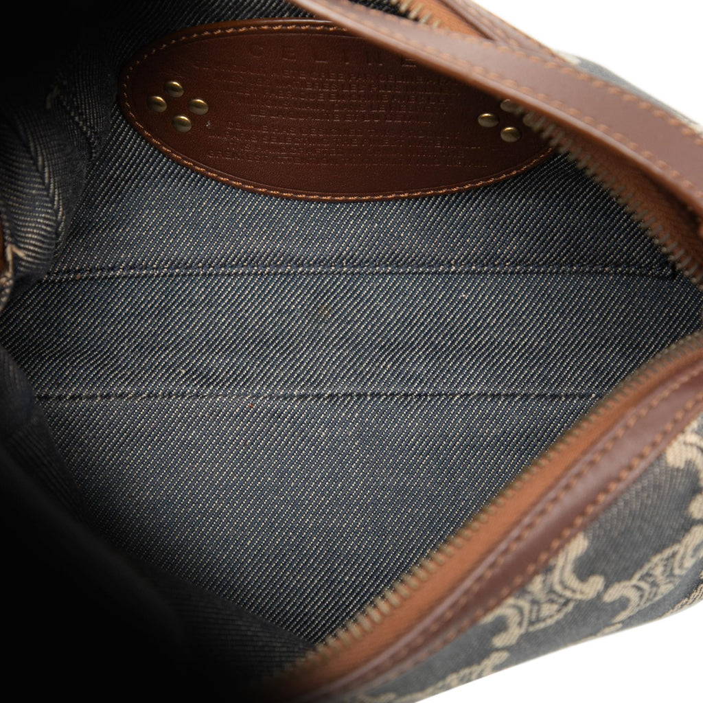 Celine Macadam Denim Shoulder Bag