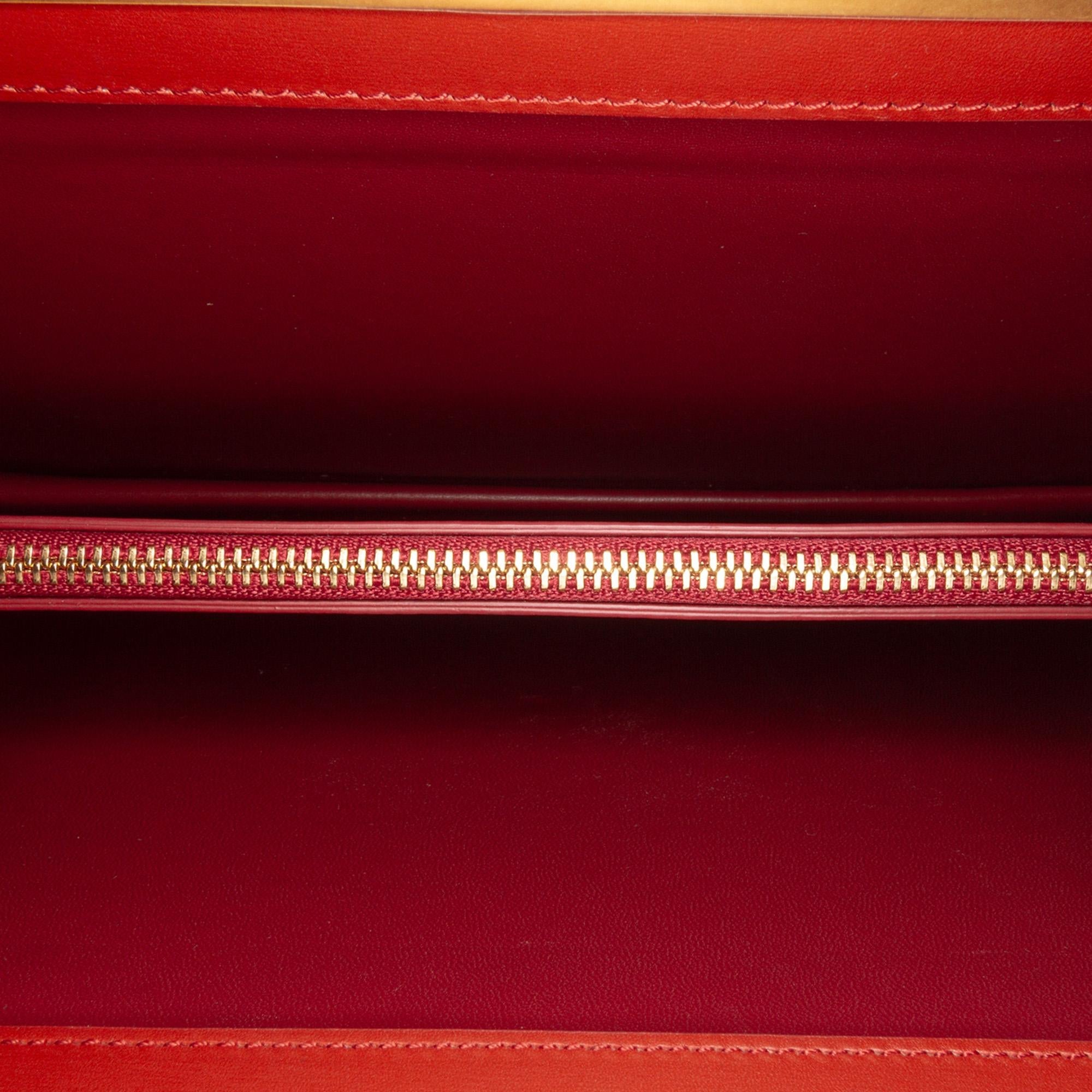 Celine Medium Calfskin Clasp Handbag