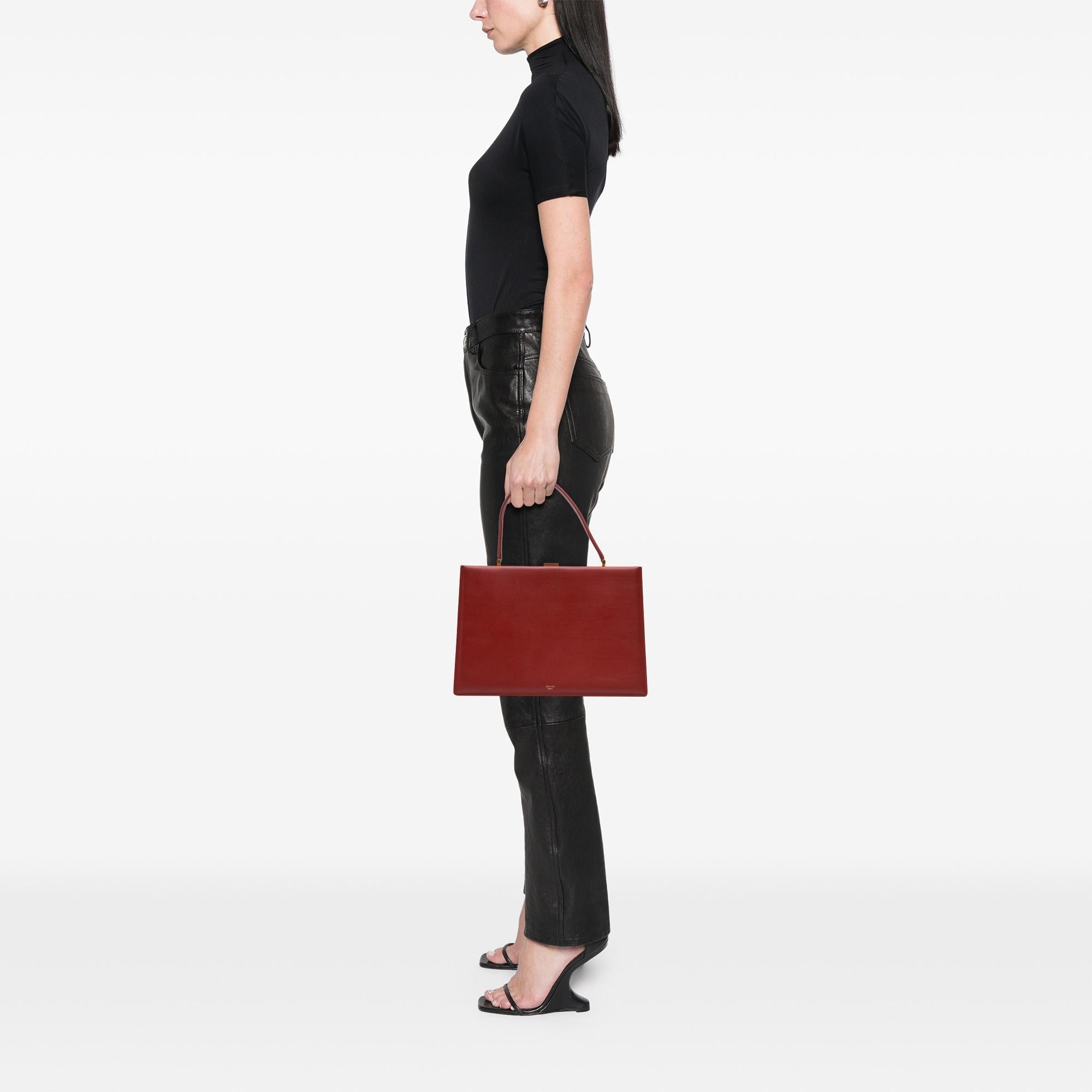 Celine Medium Calfskin Clasp Handbag