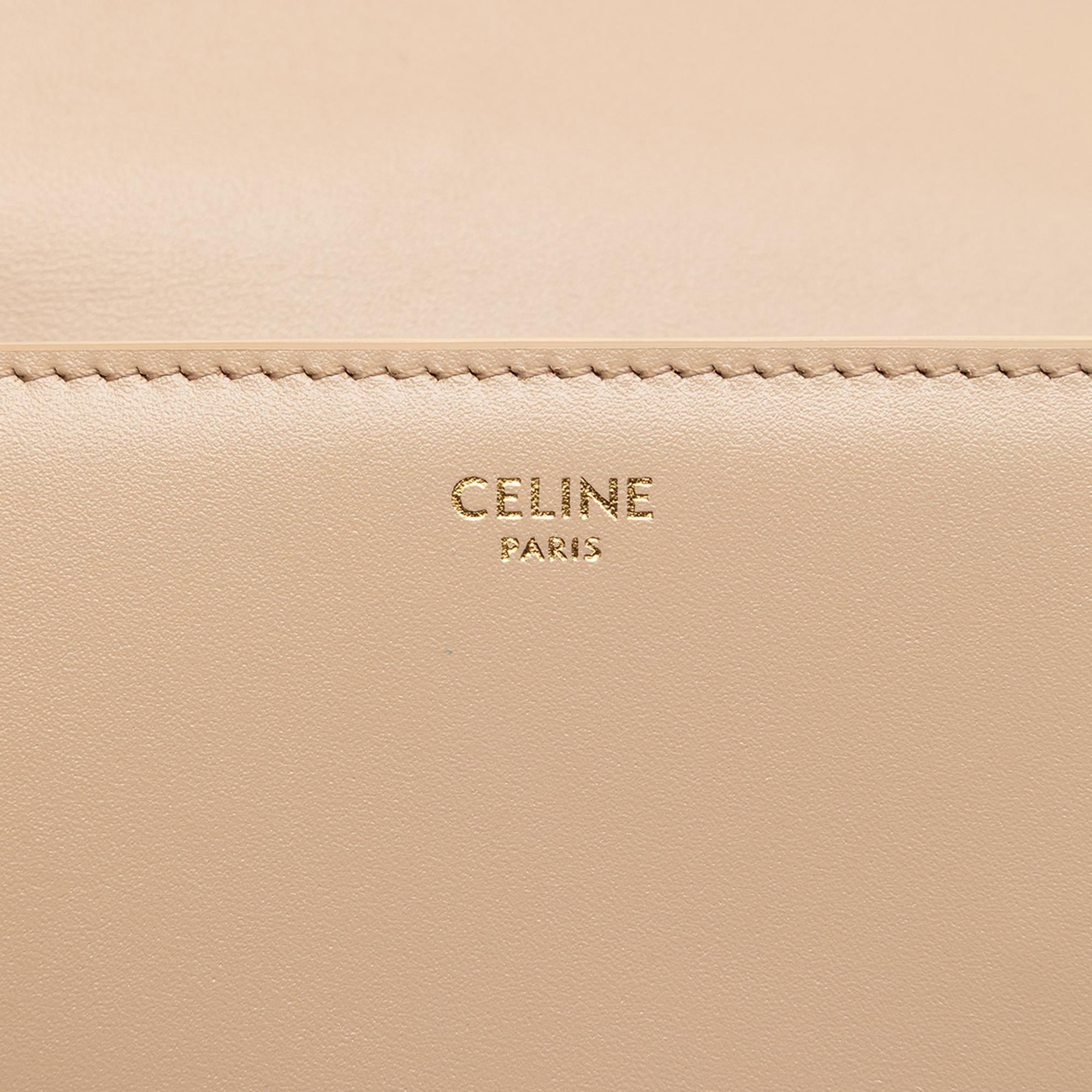 Celine Medium Calfskin Triomphe Frame Crossbody