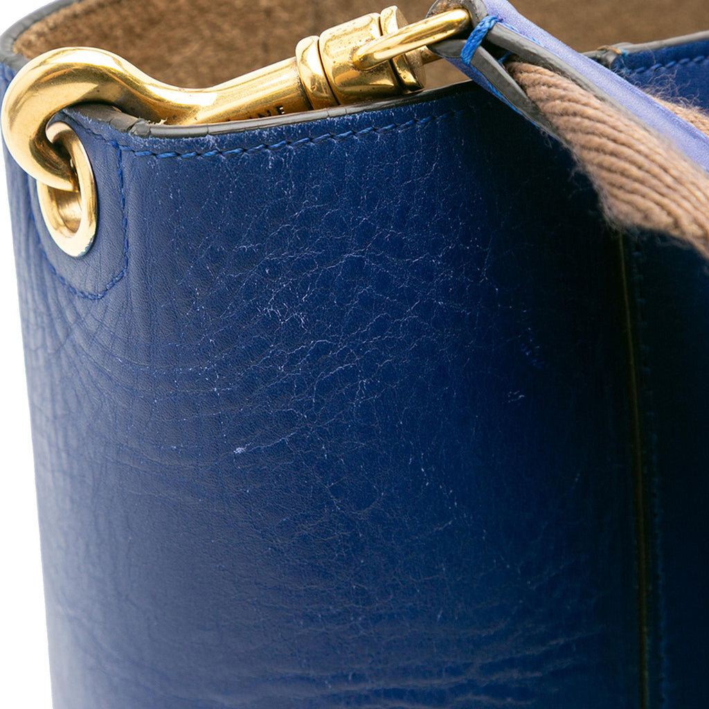 Celine Medium Leather Seau Sangle Bucket Bag