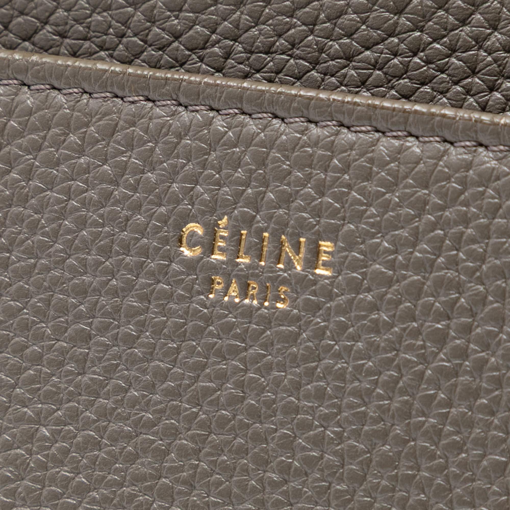 Celine Medium Leather Seau Sangle Bucket Bag