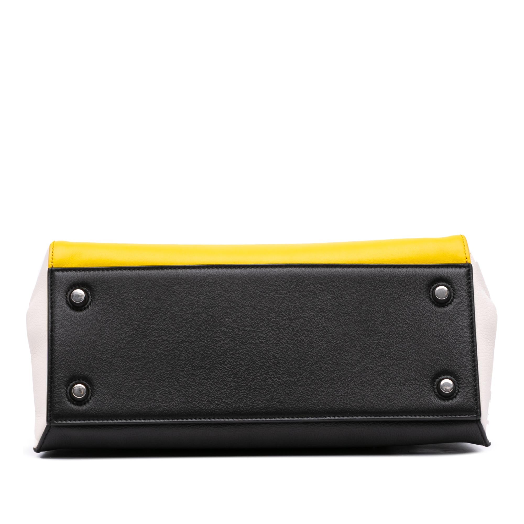 Celine Medium Tricolor Leather Edge Handbag