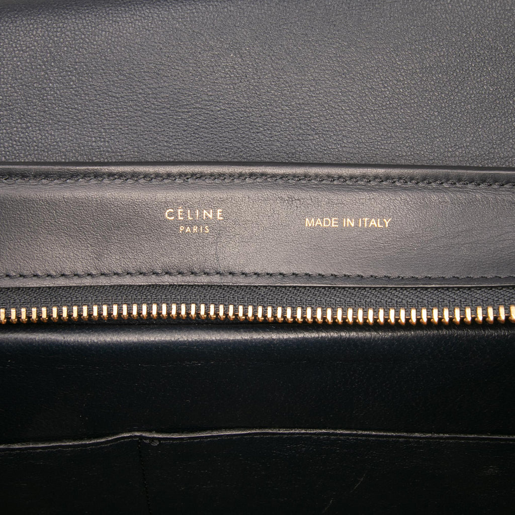Celine Medium Tricolor Leather Trapeze Satchel