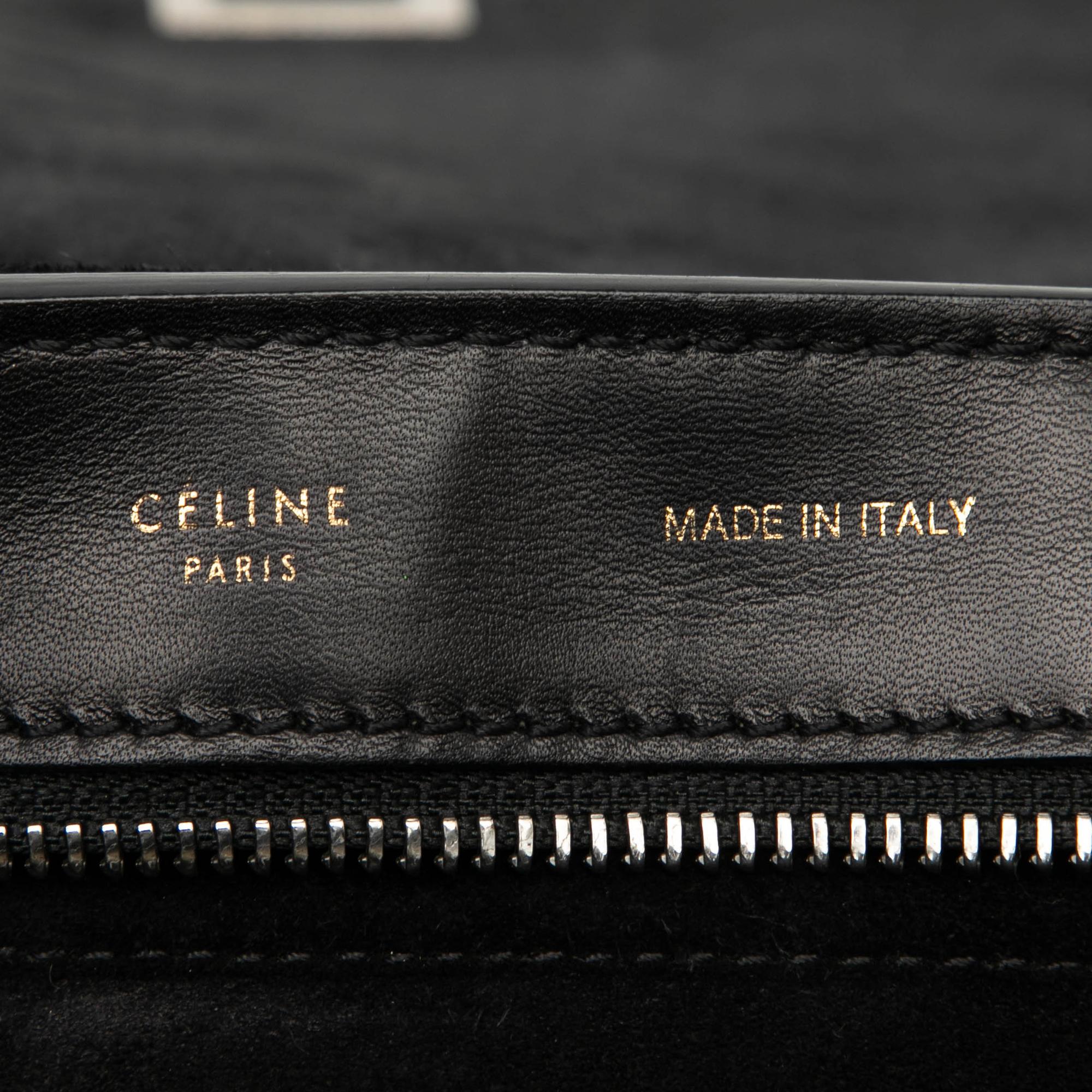 Celine Medium Tricolor Leather Trapeze Satchel