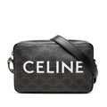 Celine Medium Triomphe Coated Canvas Logo Crossbody