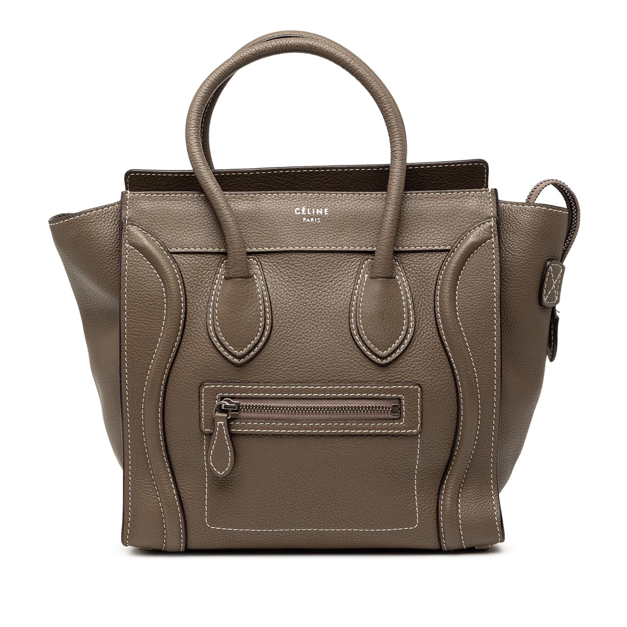 Celine Micro Drummed Calfskin Luggage Tote