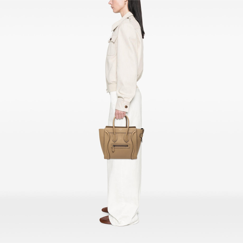 Celine Micro Drummed Calfskin Luggage Tote