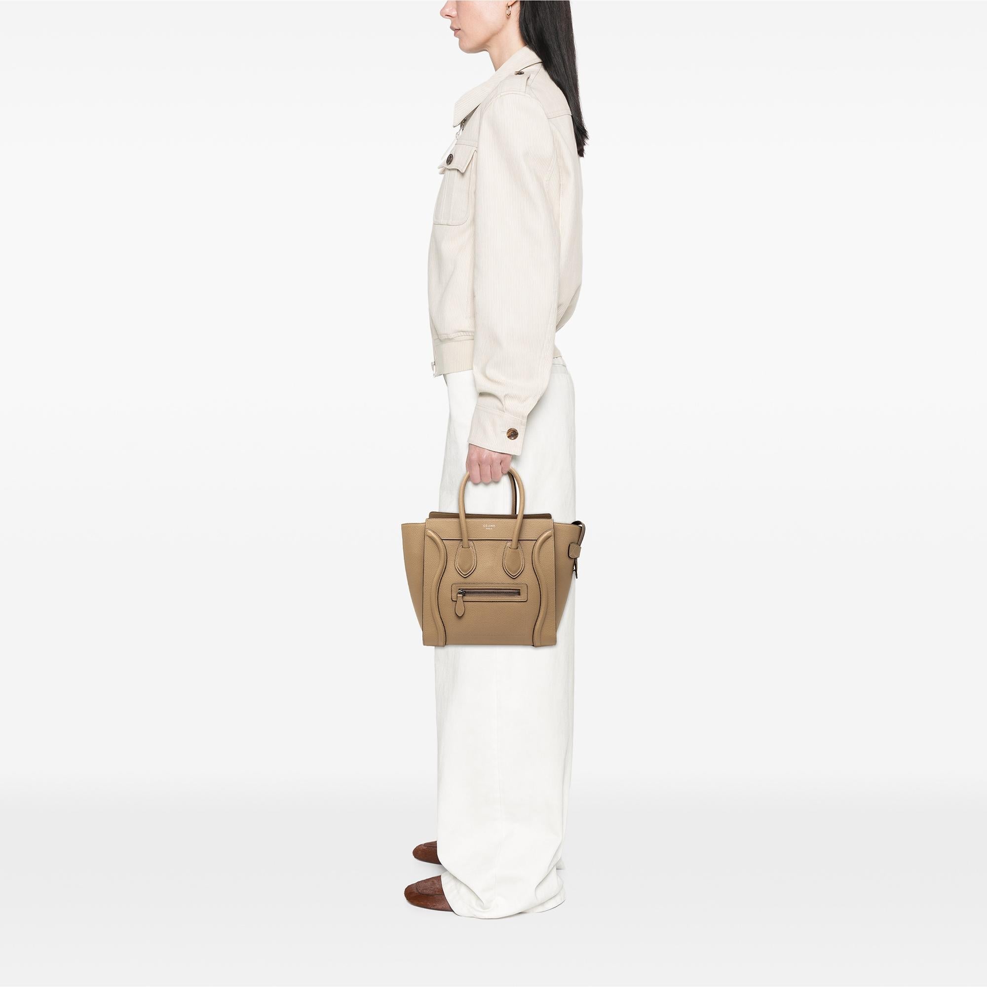 Celine Micro Drummed Calfskin Luggage Tote