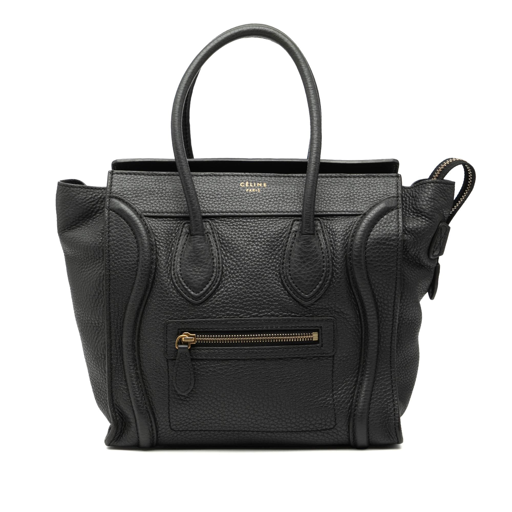 Celine Micro Drummed Calfskin Luggage Tote