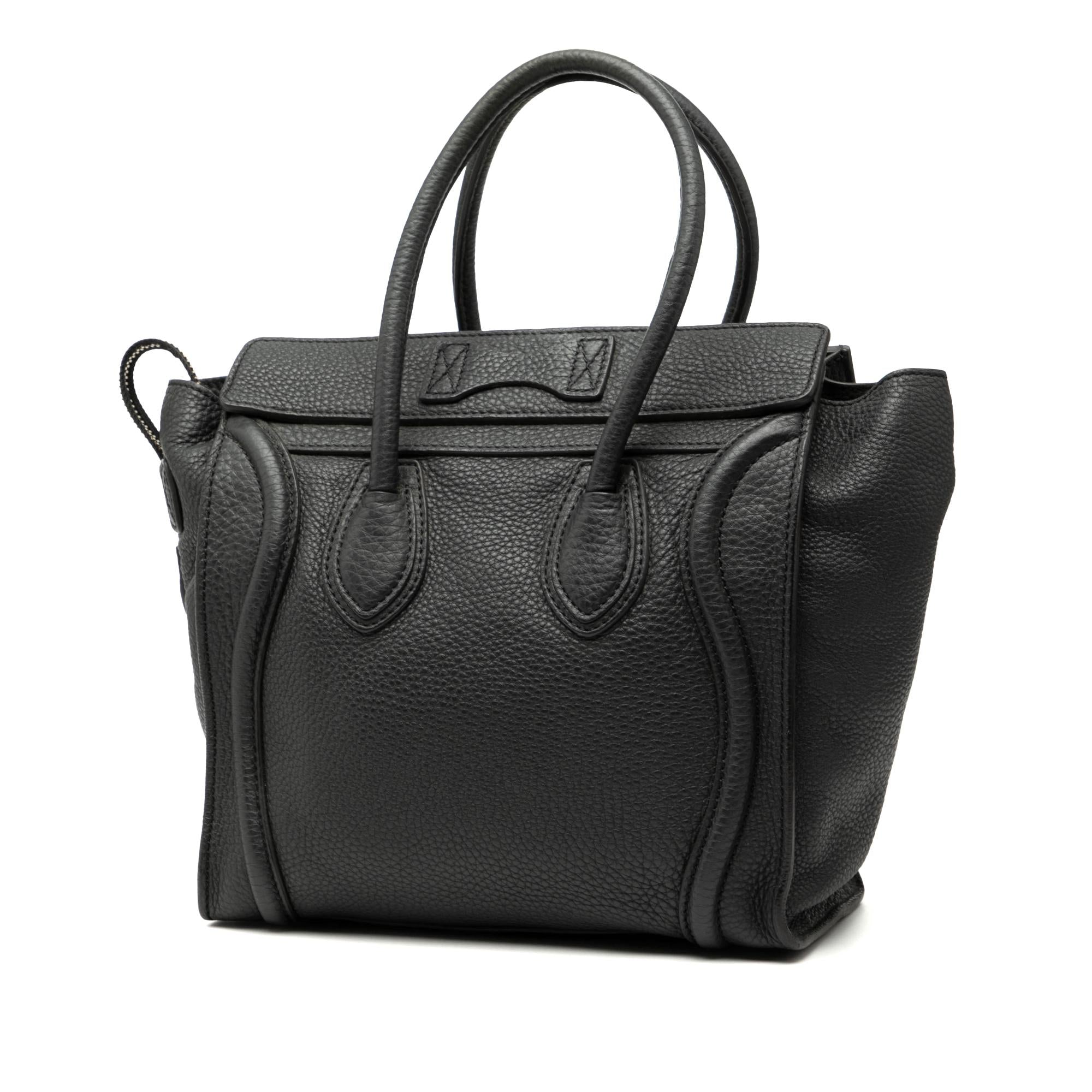 Celine Micro Drummed Calfskin Luggage Tote