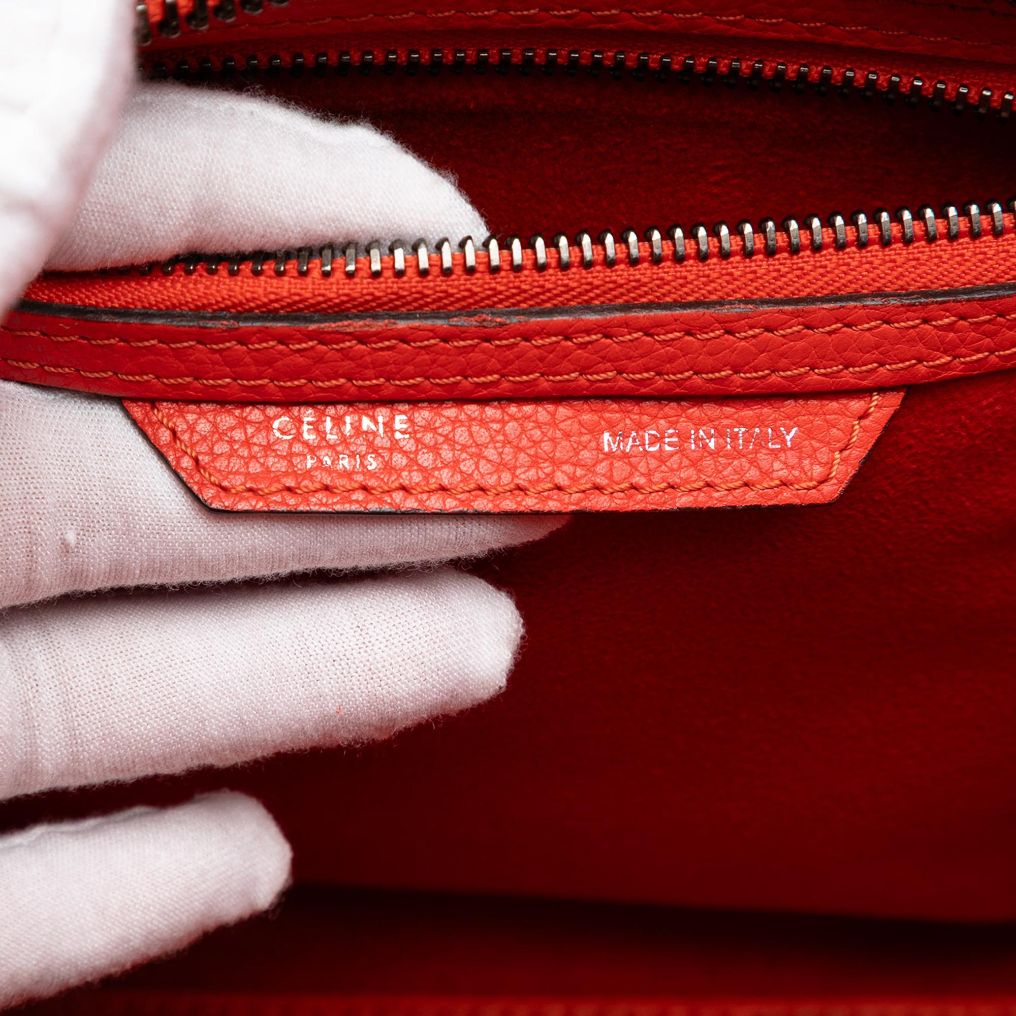 Celine Micro Leather Luggage Tote