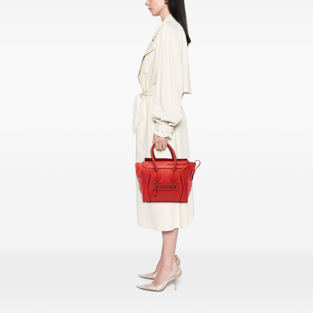 Celine Micro Leather Luggage Tote