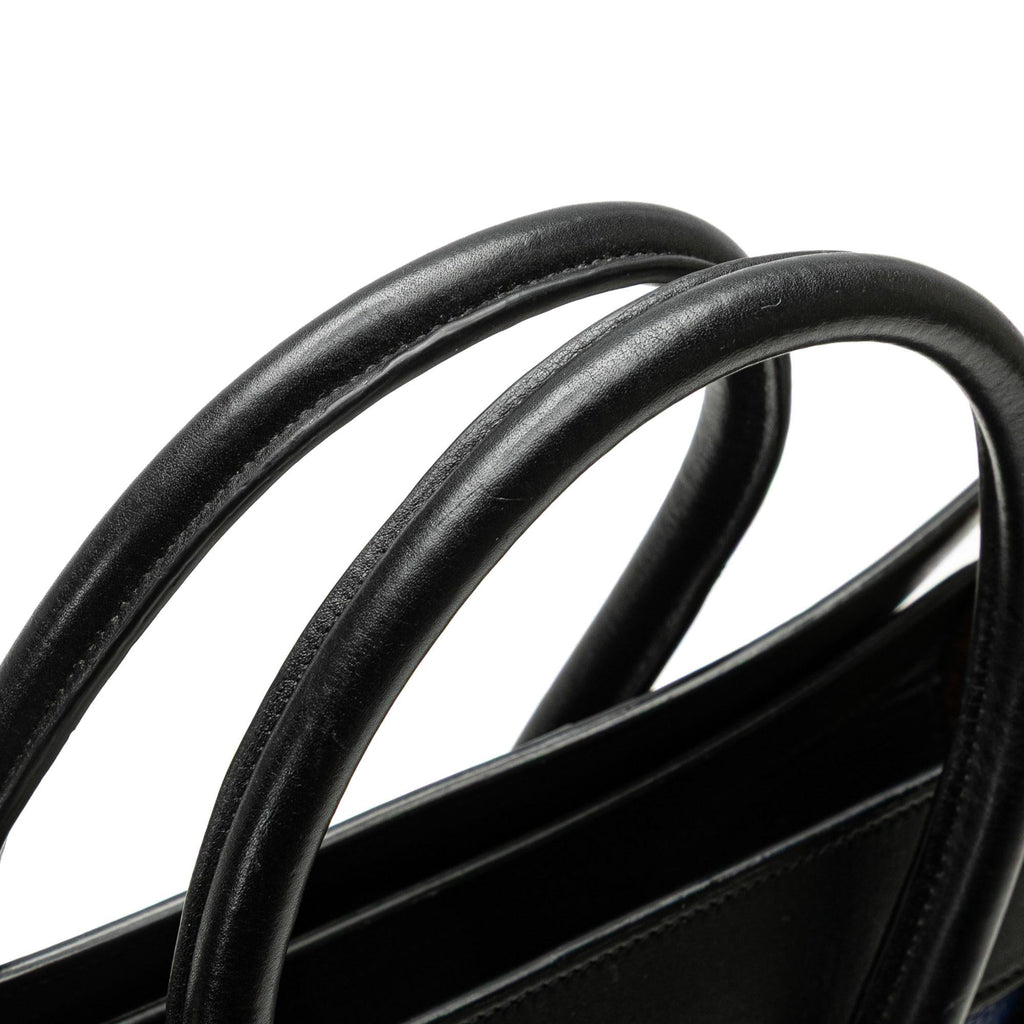 Celine Micro Tricolor Leather Luggage Tote