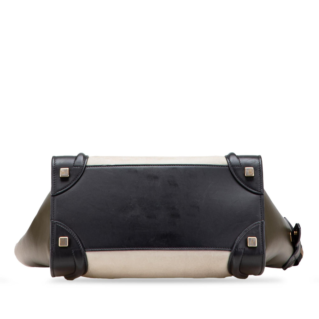 Celine Micro Tricolor Leather Luggage Tote