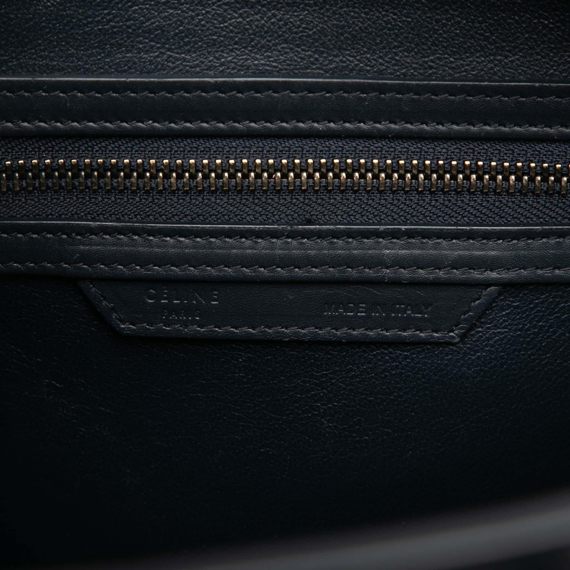 Celine Micro Tricolor Leather Luggage Tote