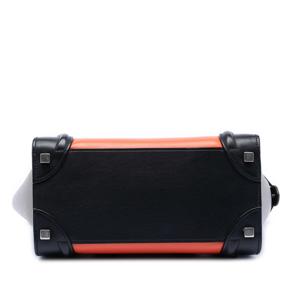 Celine Micro Tricolor Leather Luggage Tote