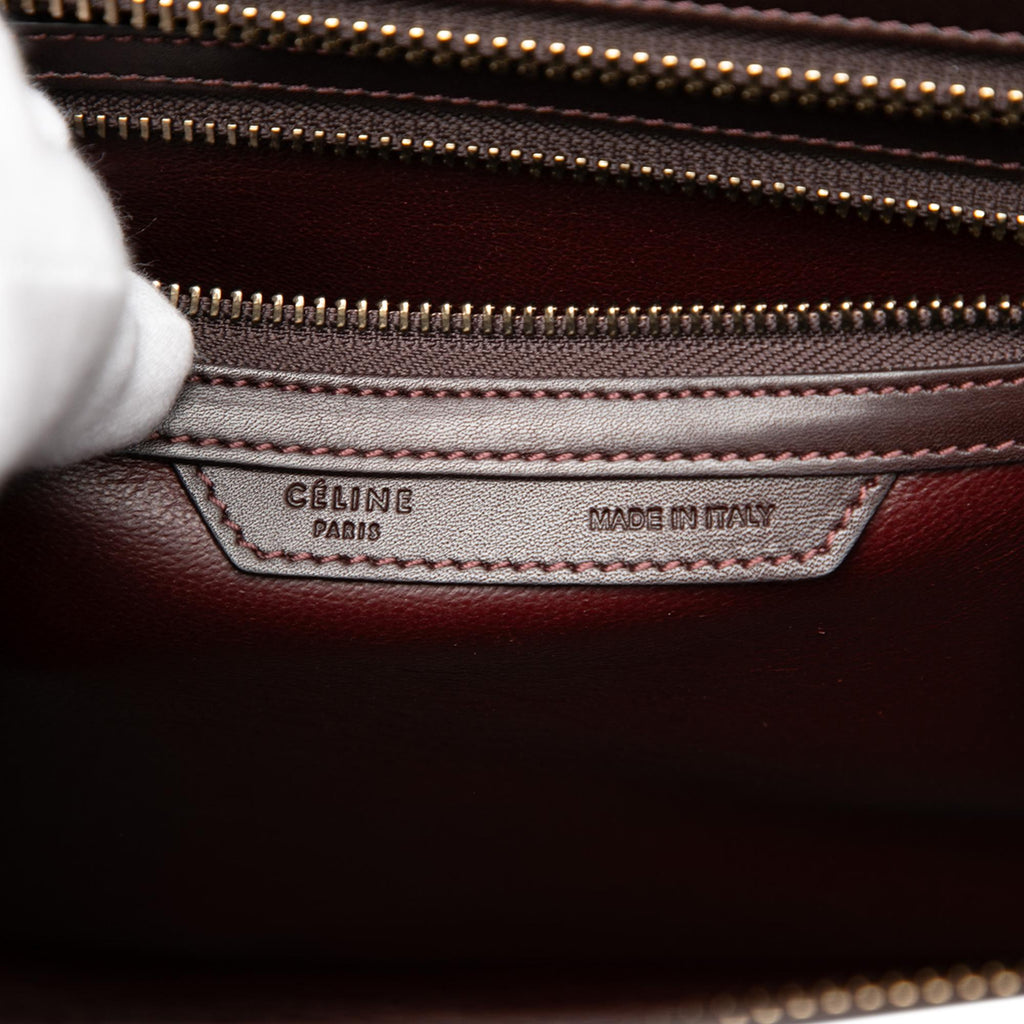 Celine Micro Tricolor Leather Luggage Tote