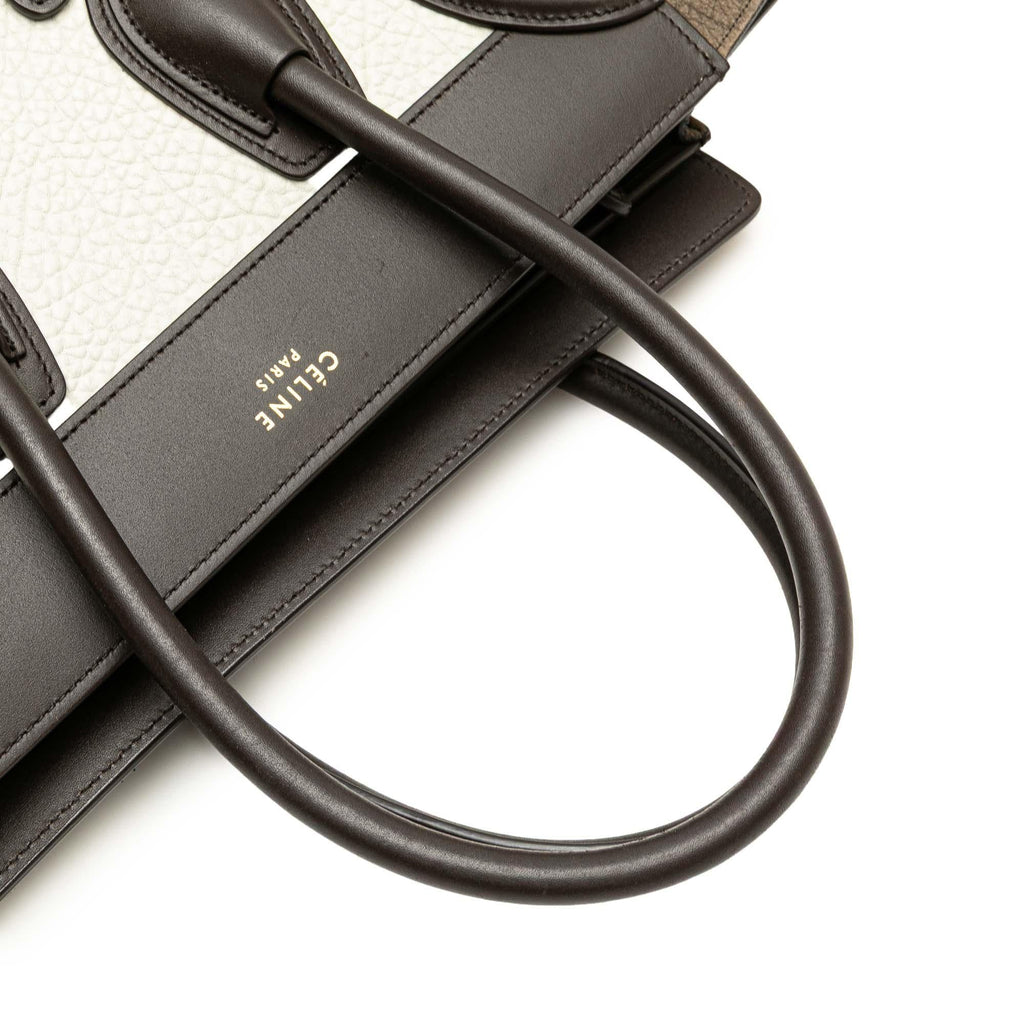Celine Micro Tricolor Nubuck and Calfskin Luggage Tote
