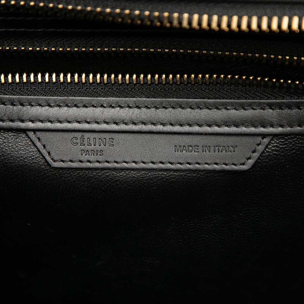 Celine Micro Tricolor Nubuck and Calfskin Luggage Tote