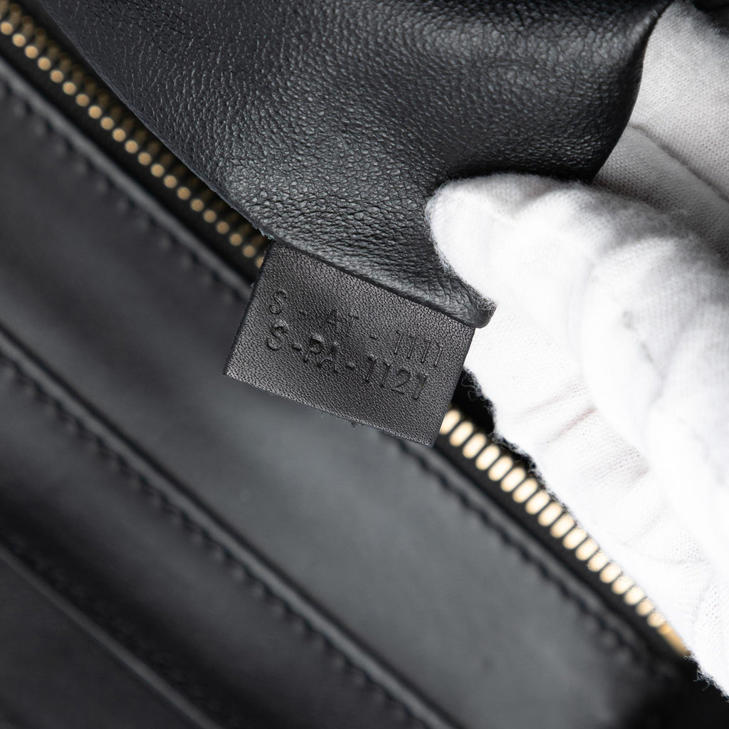 Celine Mini Bicolor Canvas and Leather Luggage Tote