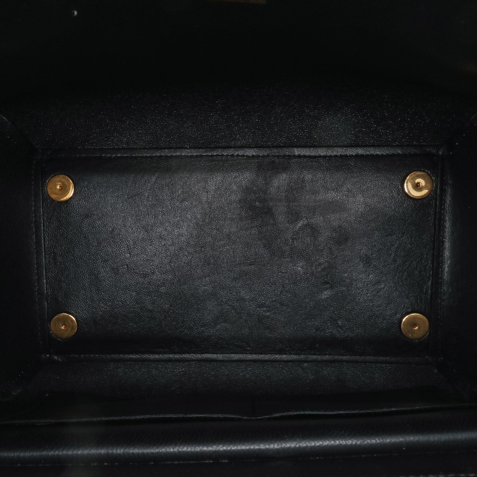 Celine Mini Bicolor Leather Belt Satchel