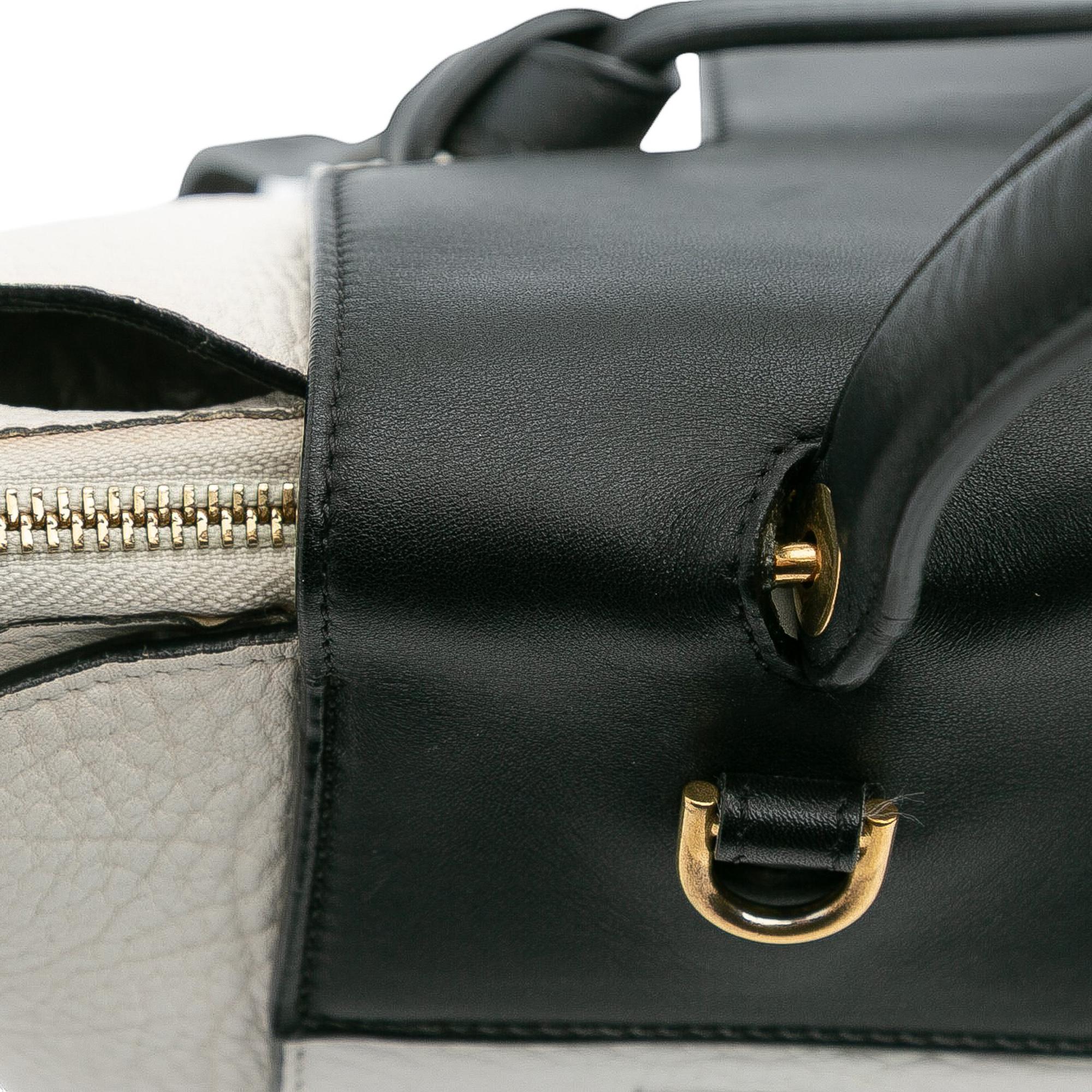 Celine Mini Bicolor Leather Belt Satchel