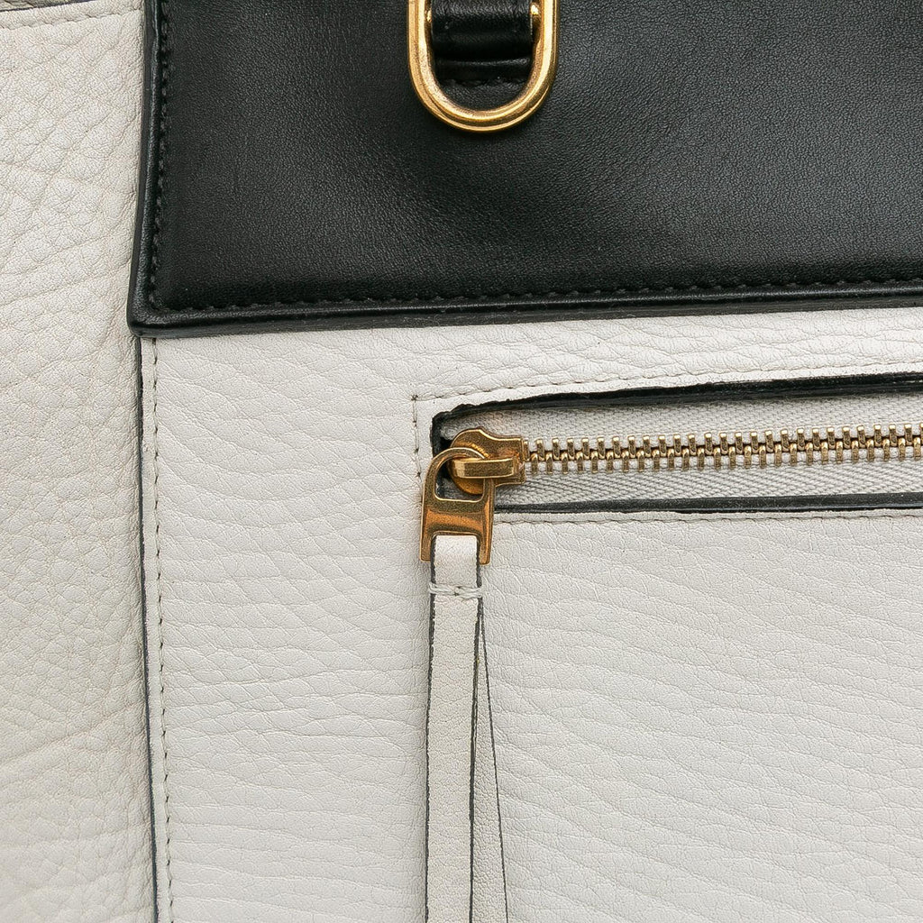 Celine Mini Bicolor Leather Belt Satchel