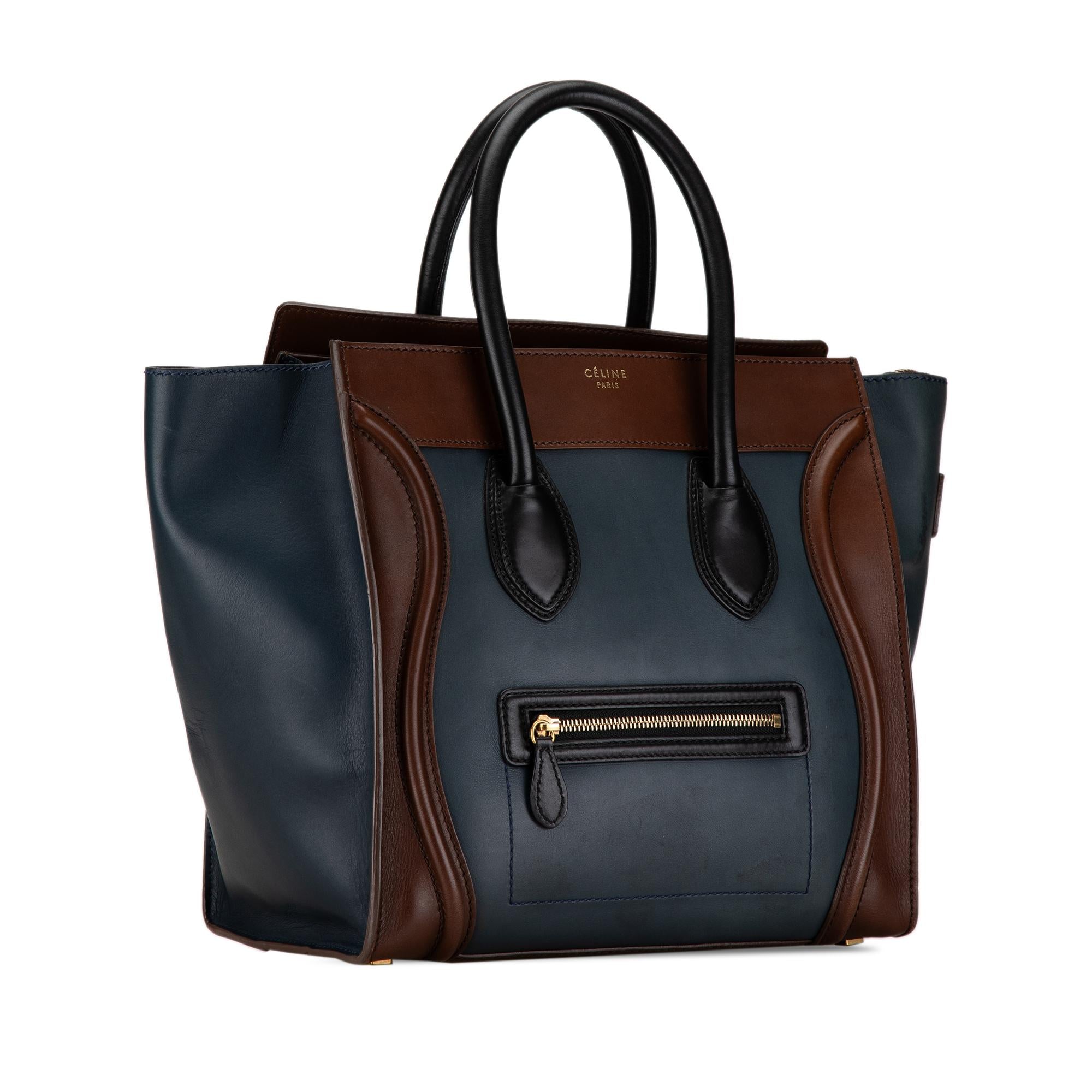 Celine Mini Bicolor Luggage Tote (SHG-i9m4lX)