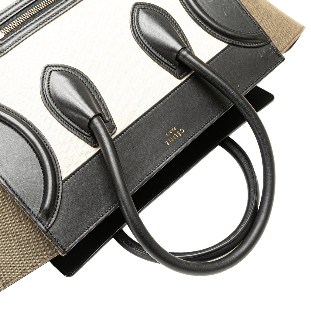 Celine Mini Canvas Tricolor Luggage Tote