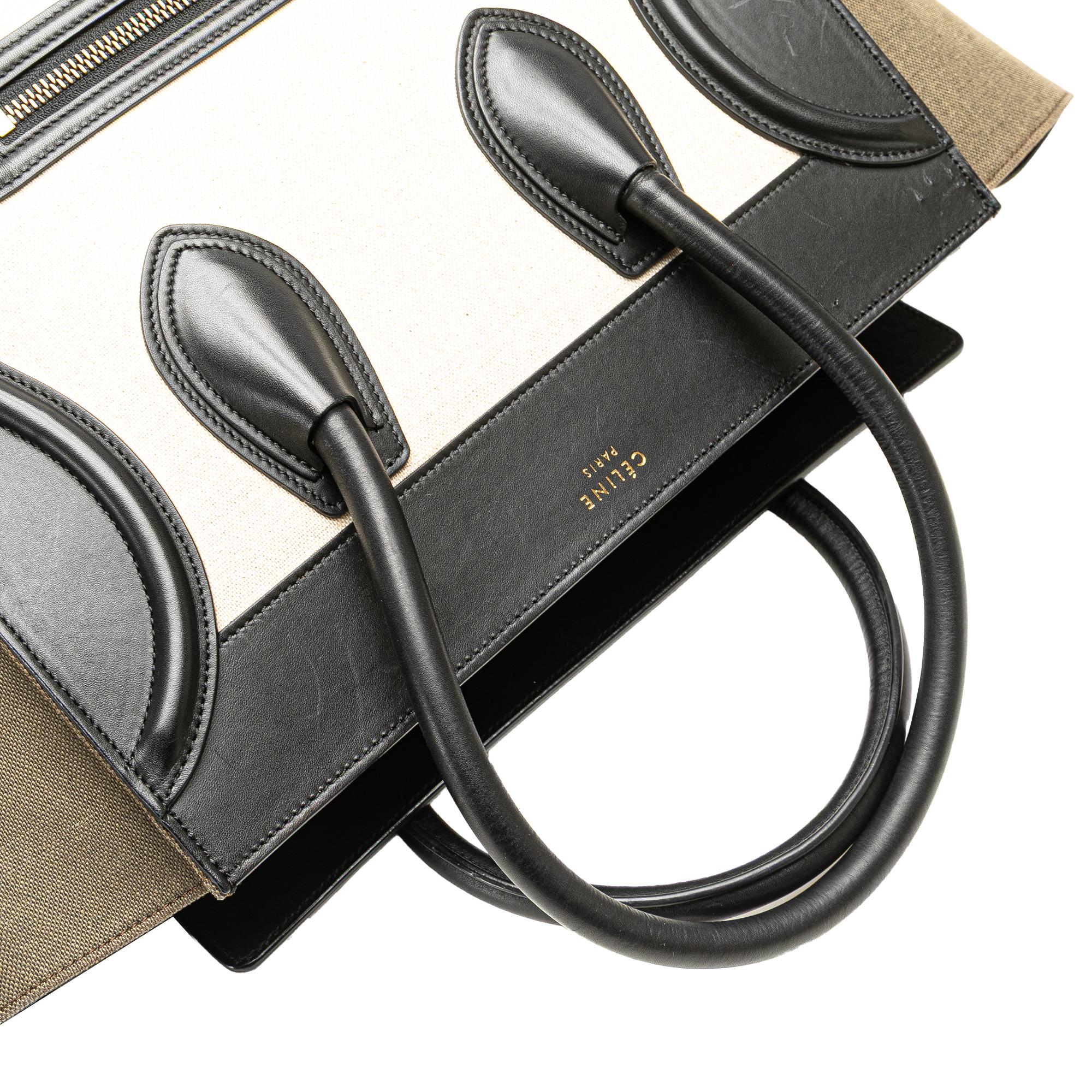 Celine Mini Canvas Tricolor Luggage Tote