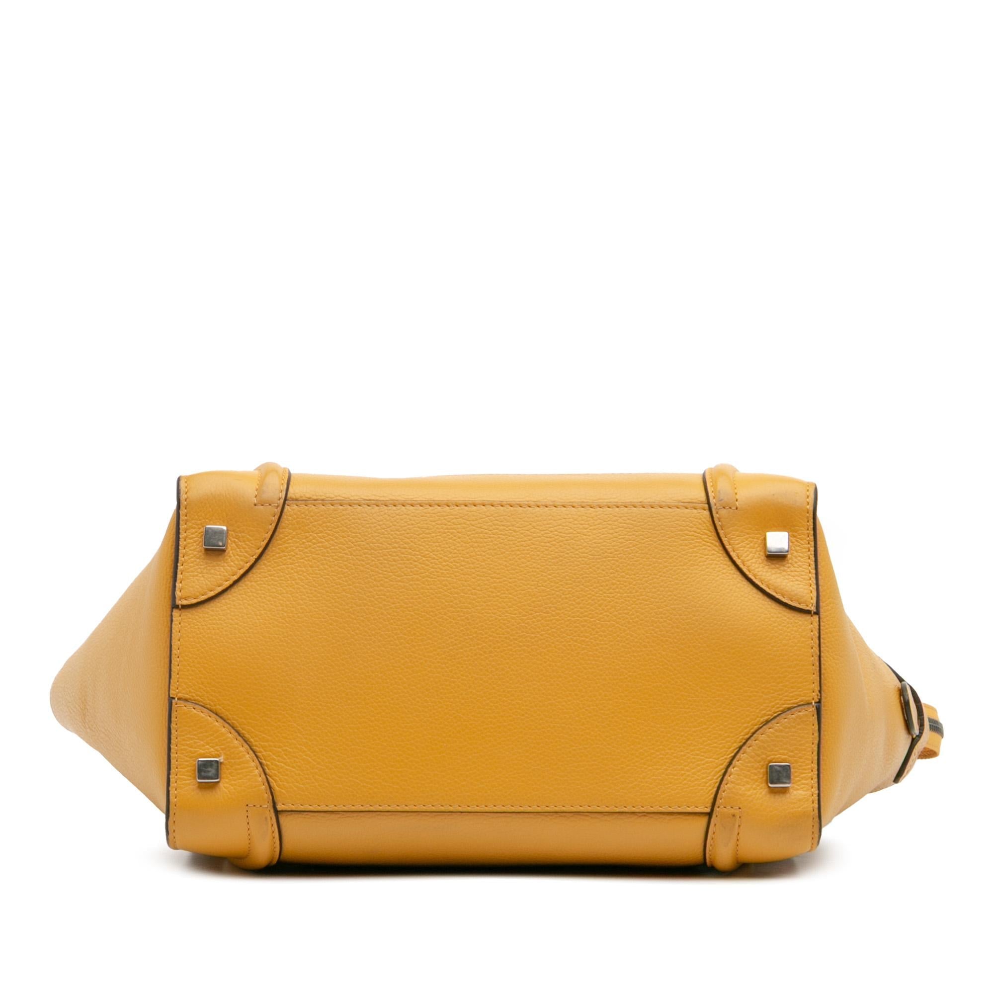 Celine Mini Drummed Calfskin Luggage Tote