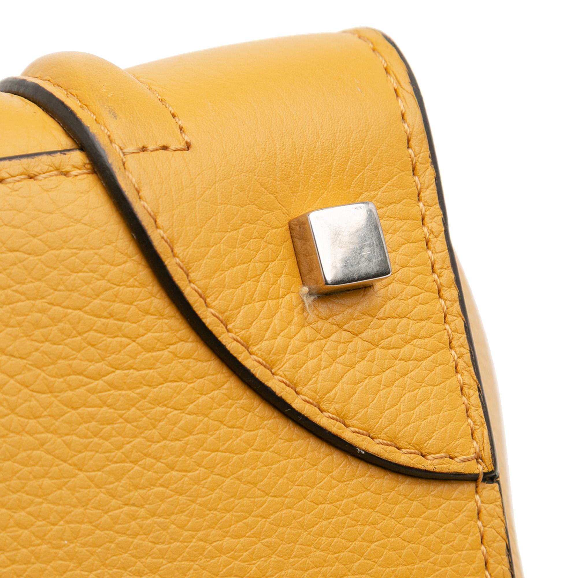 Celine Mini Drummed Calfskin Luggage Tote