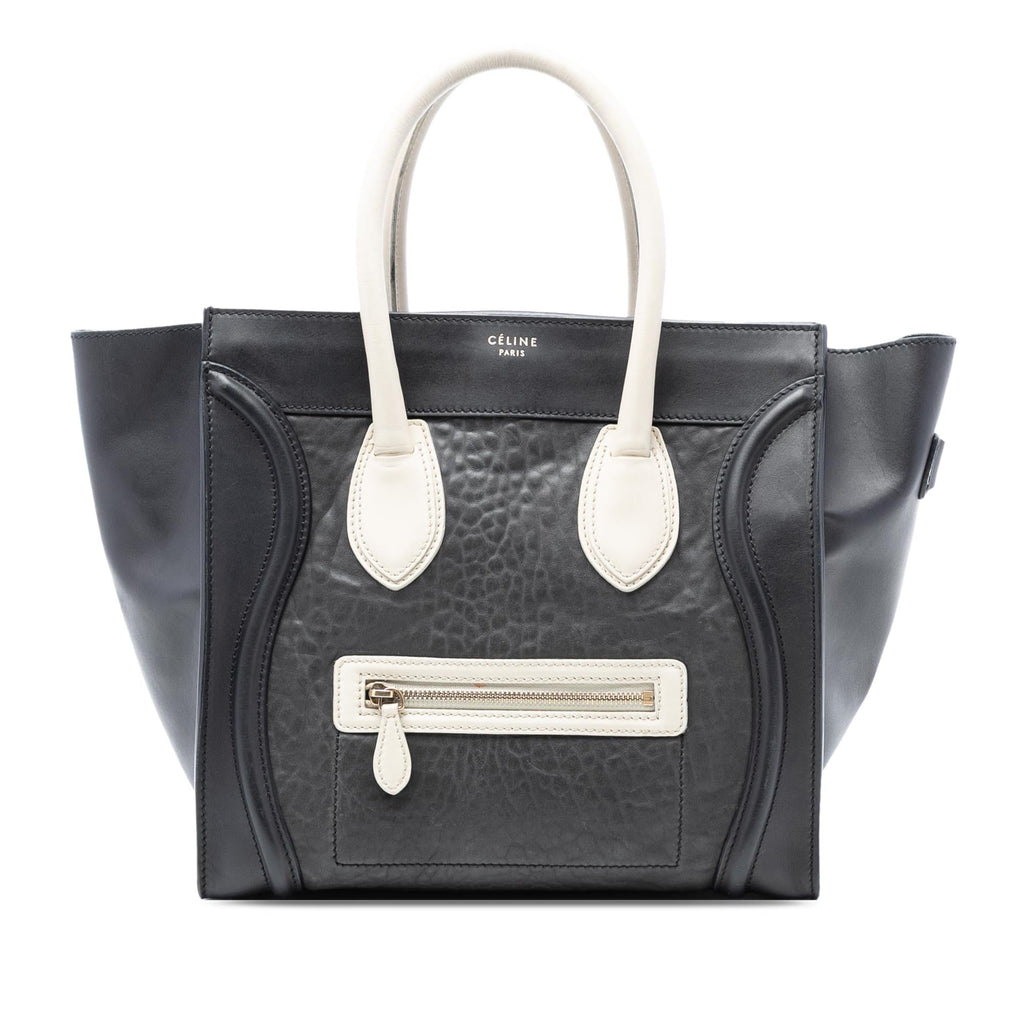 Celine Mini Embossed Calfskin Luggage Tote