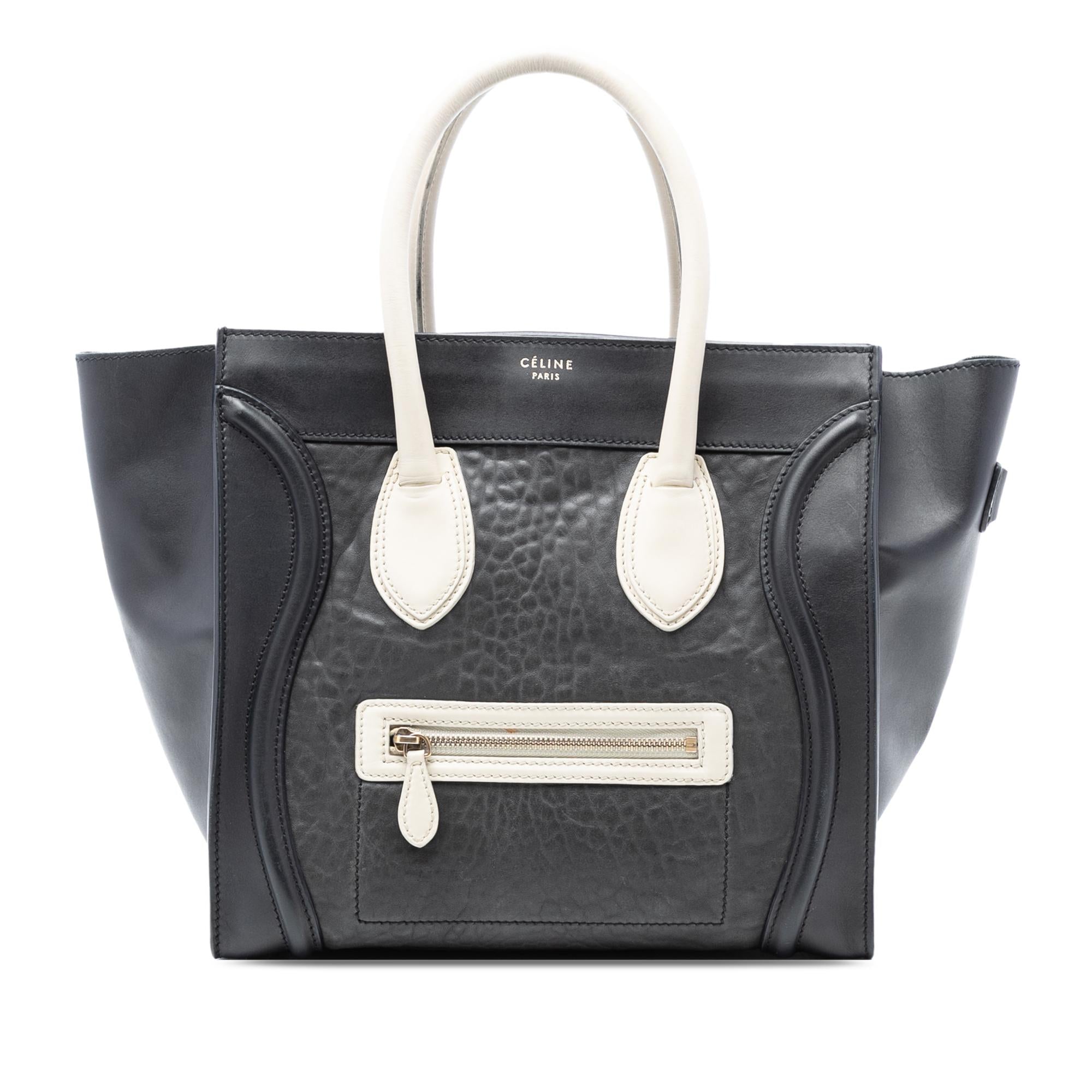 Celine Mini Embossed Calfskin Luggage Tote