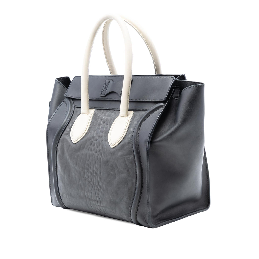 Celine Mini Embossed Calfskin Luggage Tote
