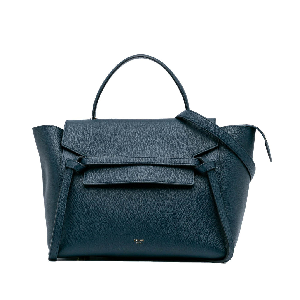 Celine Mini Grained Calfskin Belt Satchel