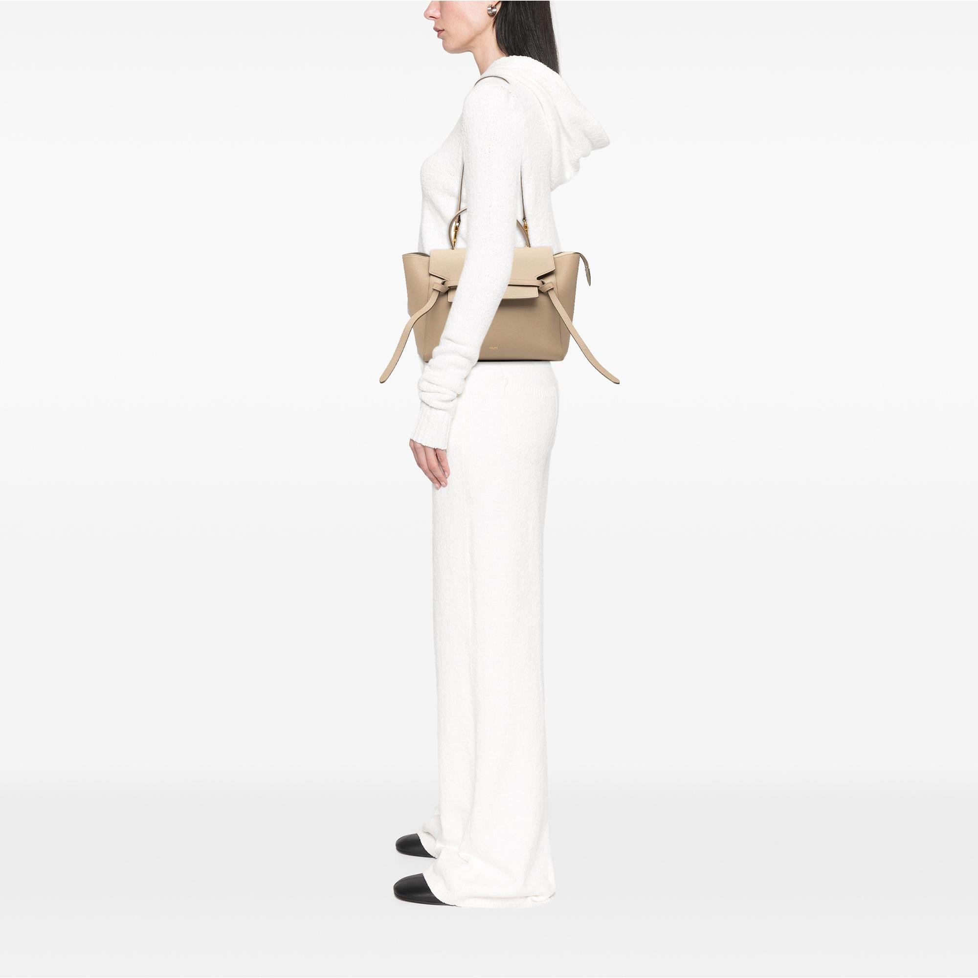 Celine Mini Grained Calfskin Belt Satchel