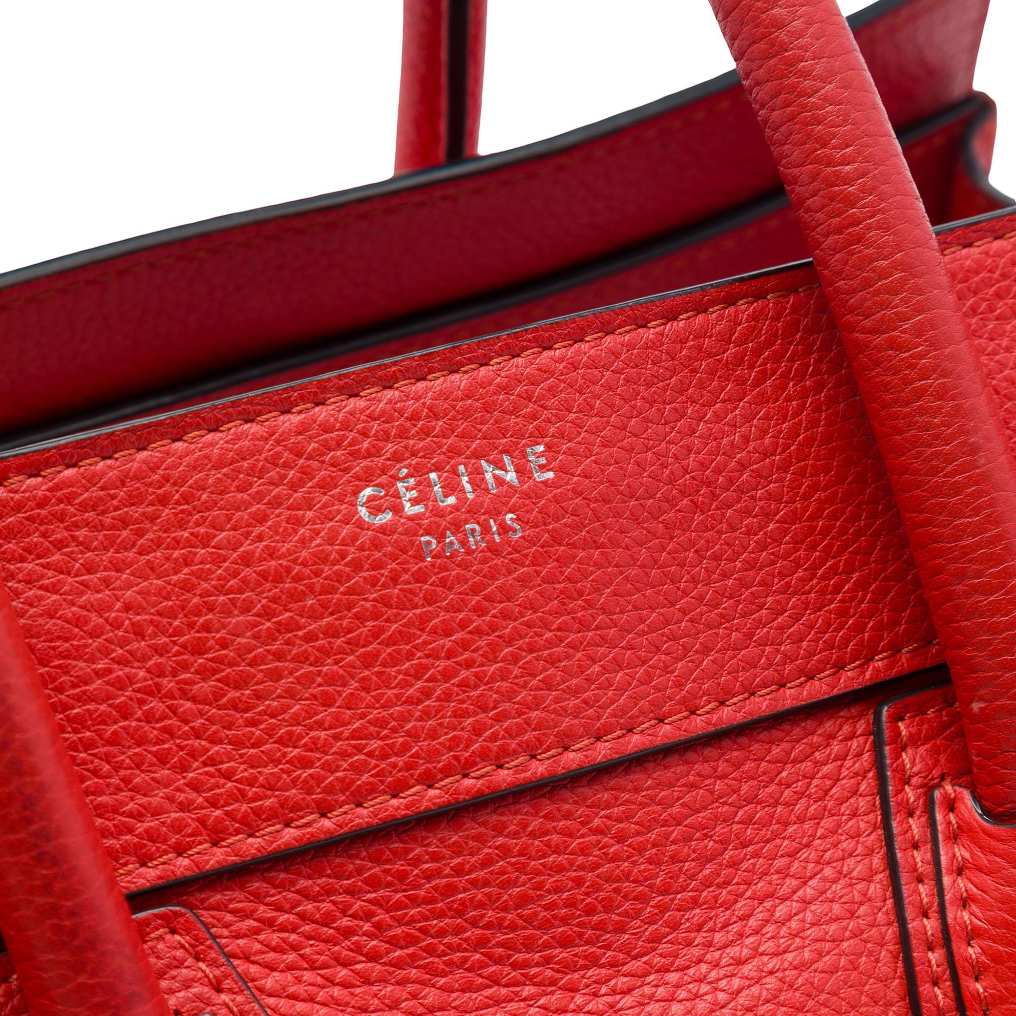 Celine Mini Grained Calfskin Luggage Tote