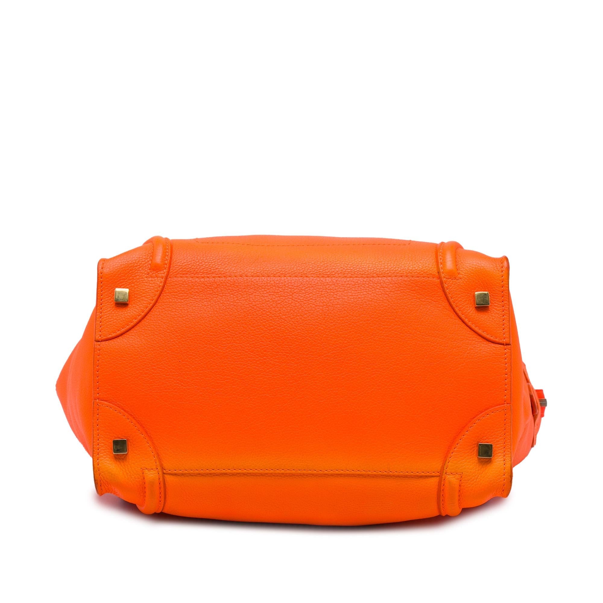 Celine Mini Leather Luggage Tote