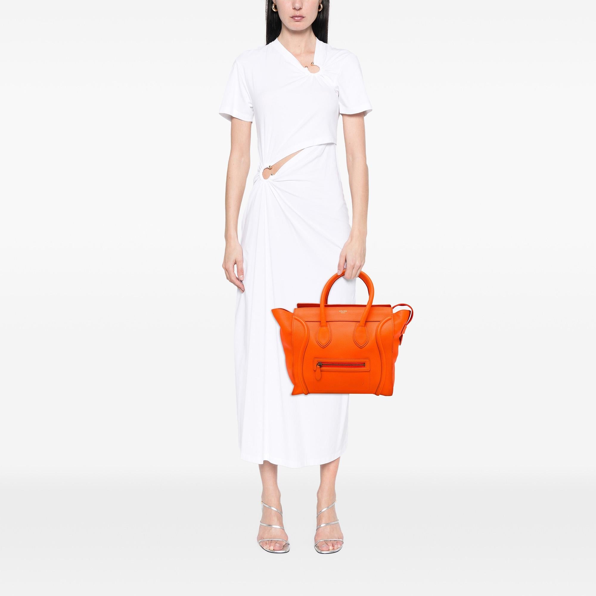 Celine Mini Leather Luggage Tote