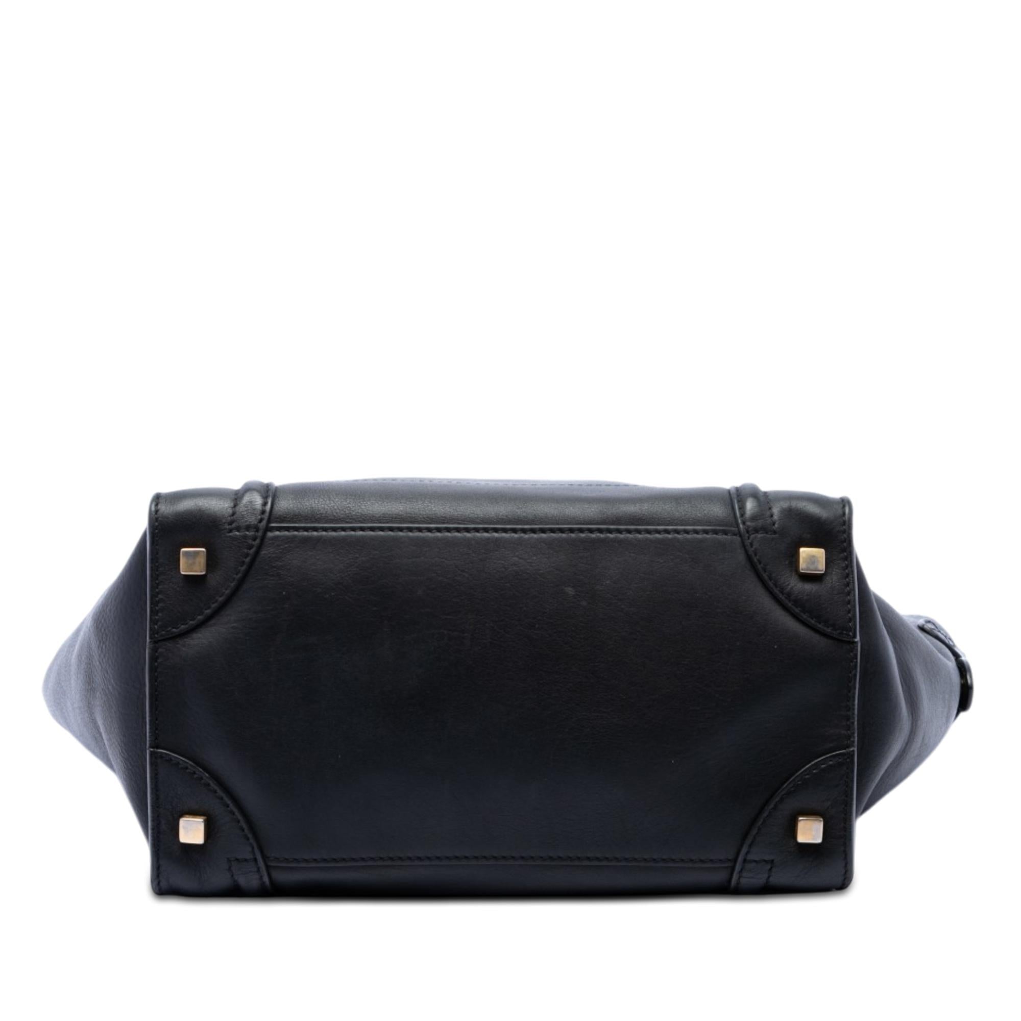 Celine Mini Leather Luggage Tote