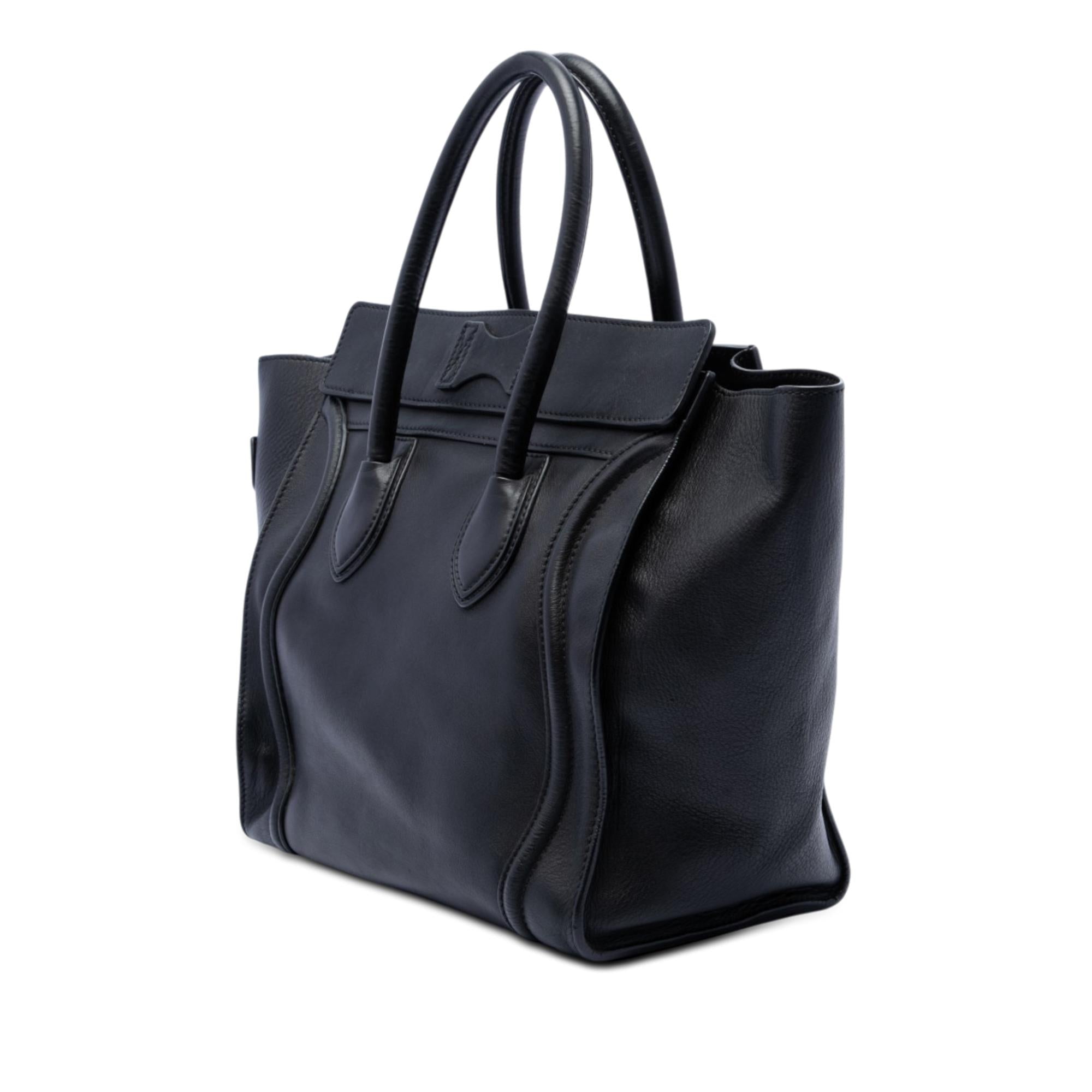 Celine Mini Leather Luggage Tote