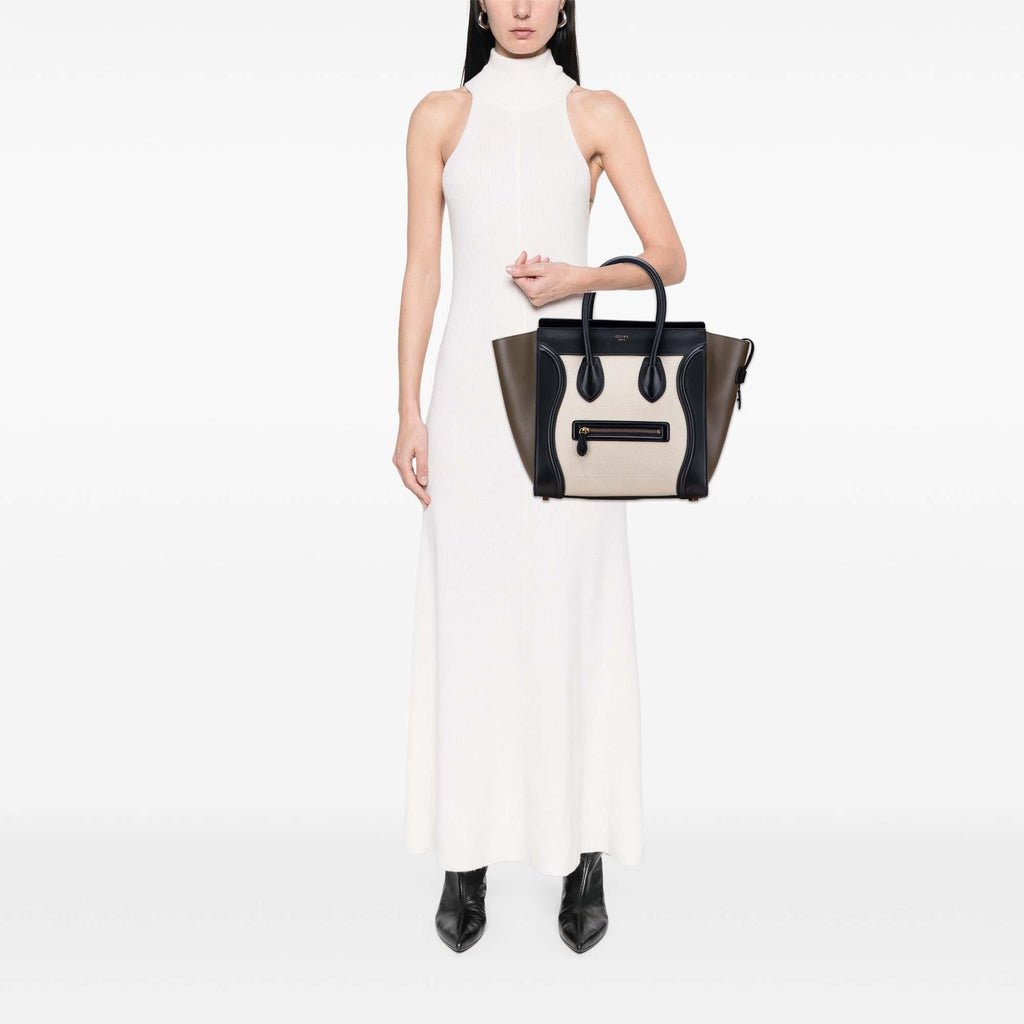 Celine Mini Tricolor Calfskin Luggage Tote